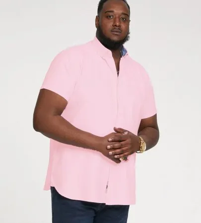 Duke Direct D555 Big Mens Pink Oxford Short Sleeve Shirt JAMES PINK
