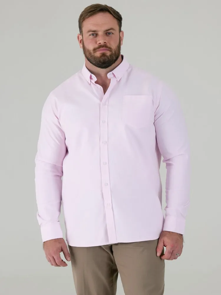 strapless open back dress Pink Shiny Plain Satin Classic Men’s Shirt main image 1