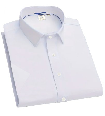 D555 Big Mens White Short Sleeve Easy Iron Classic Regular Shirt (DELMAR )
