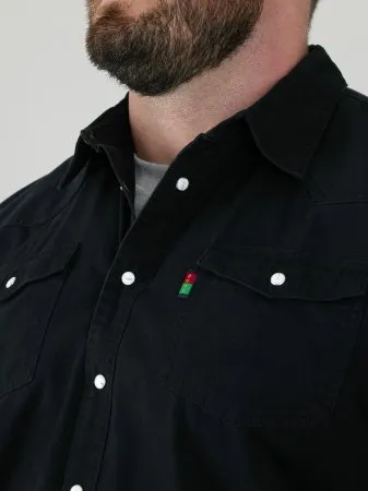 Duke London - Camicia a maniche lunghe, da uomo, stile denim