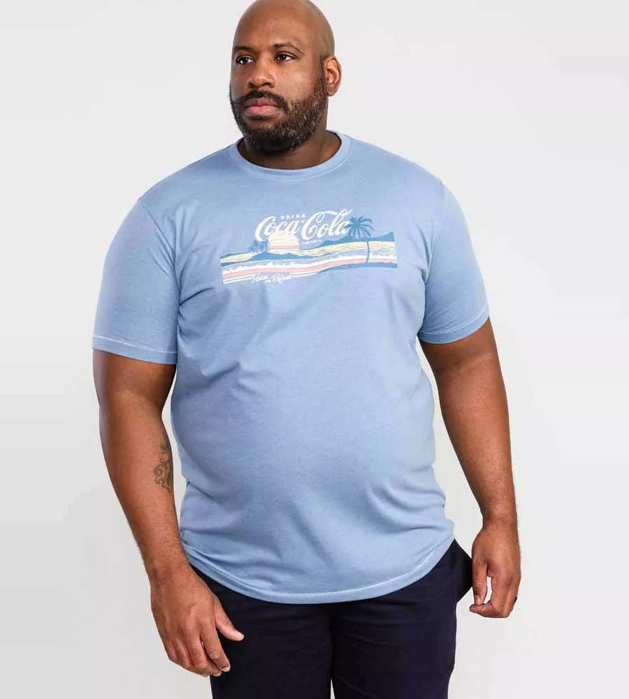 D555 Big Mens Official Coca Cola Printed T Shirt Official Licensed Product NORFOLK