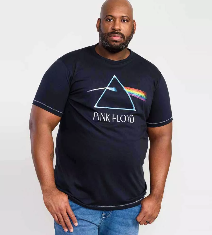 Duke Direct D555 Big Mens Pink Floyd Printed T Shirt Official Licensed