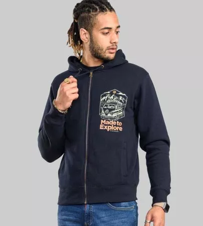 Duke Direct - D555 Mens Full Zip Hoodie Official VW Camper Van