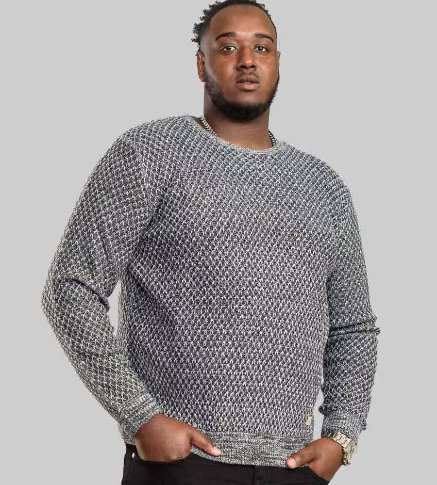 Duke Direct D555 Big Mens Diamond Knit Jumper With Crew Neck MELFORD