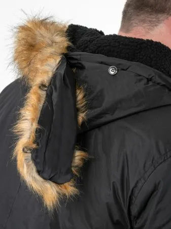Duke Direct - D555 Big Mens Black Parka Style Jacket With