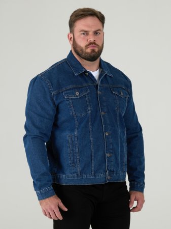 Duke Big Mens Blue Stonewash Western Style Trucker Denim Jacket (TRUCKER) KS1303-K