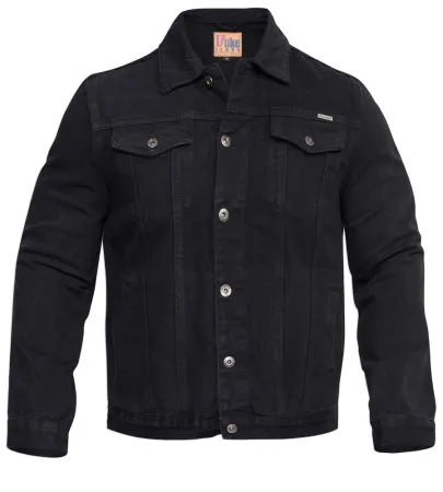 Duke Direct Duke Mens Black Western Style Trucker Denim Jacket - Main Image