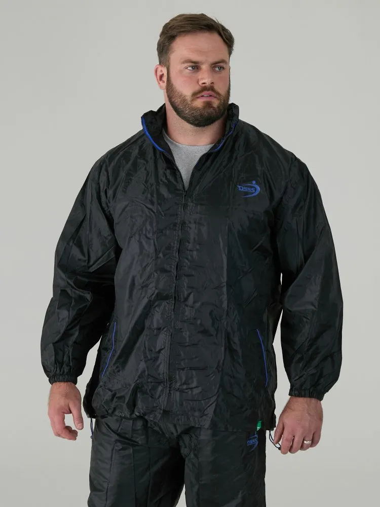 Duke Direct - D555 Big Mens Black Packaway Weather Proof Rain