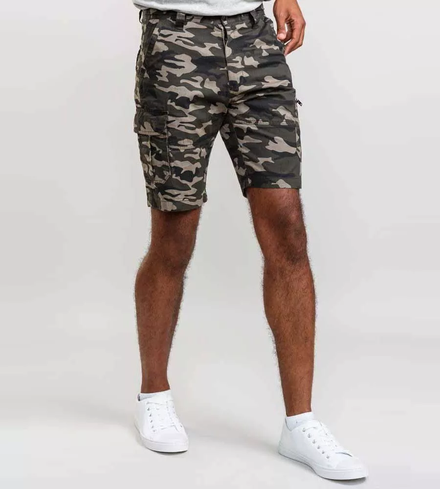 Duke Direct D555 Mens Camouflage Print Cargo Shorts (CHADWICK