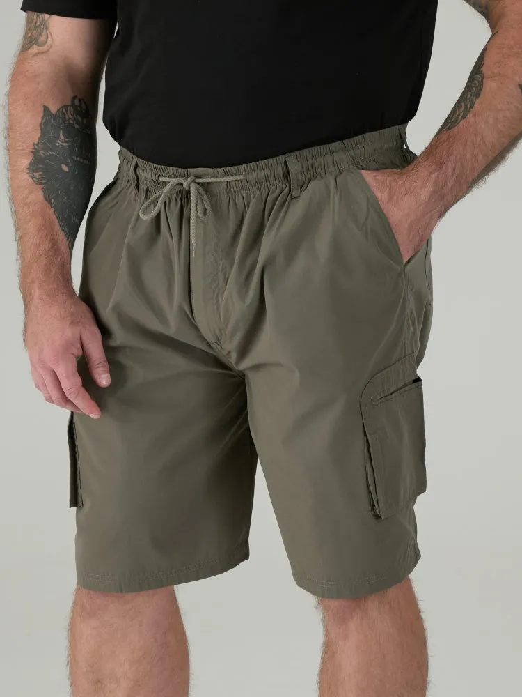 Duke Direct - D555 Big Mens Khaki Cargo Short With Shaped Leg