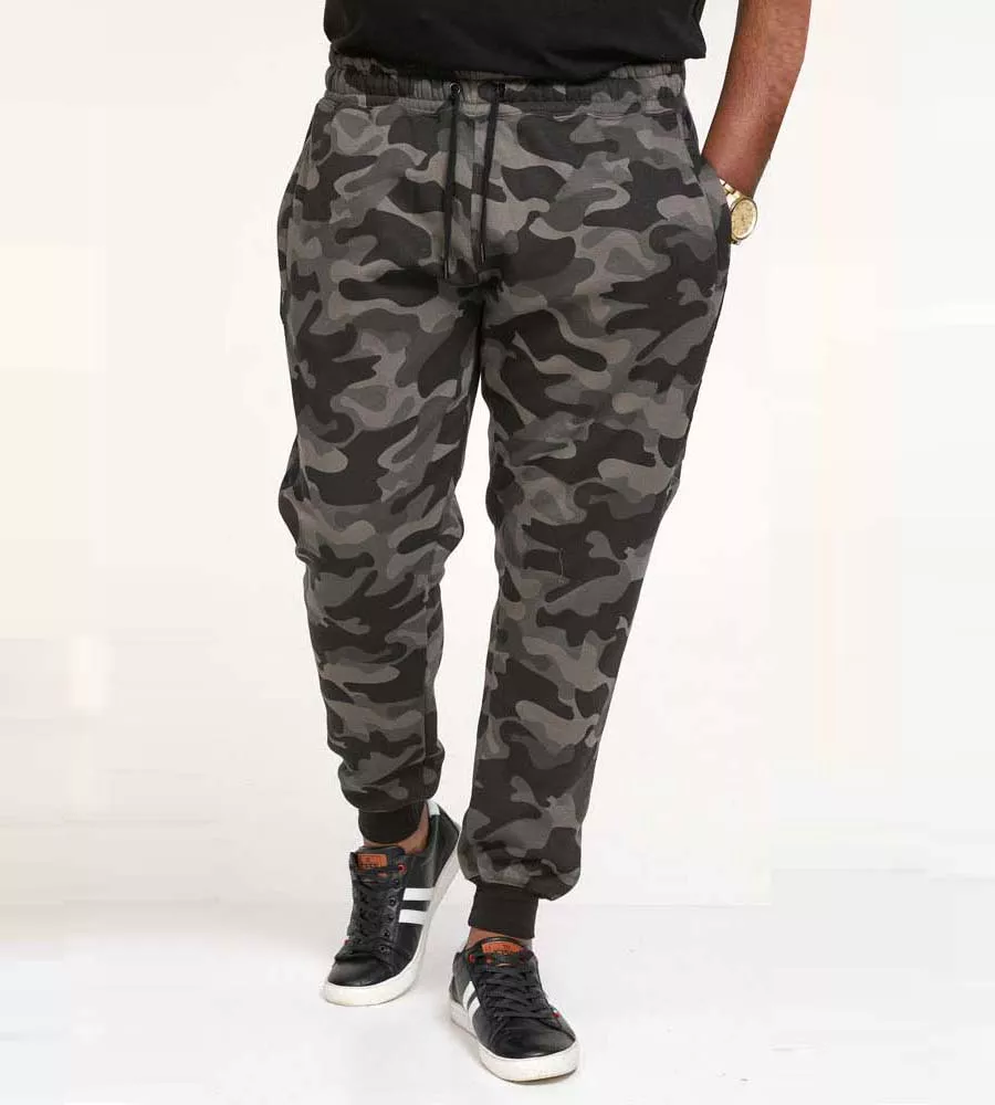 Duke Direct D555 Big Mens Camouflage Cuffed Jogger With Side