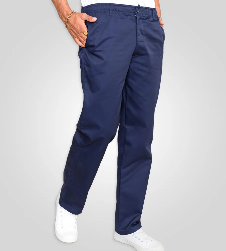 Duke Direct - D555 Mens Navy Rugby Trousers Pants Full Elasticated