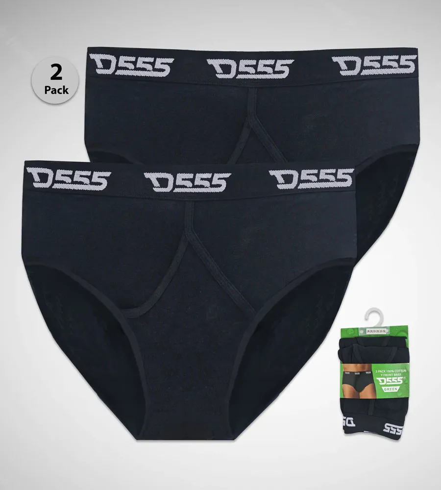 Duke Direct D555 Big Mens Y Front Cotton Briefs Pack Of Two THOMPSON