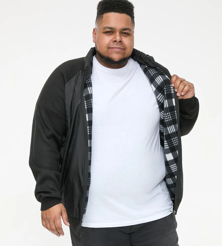 Duke Direct - D555 Big Mens Hybrid Knitted Jacket With Bonded