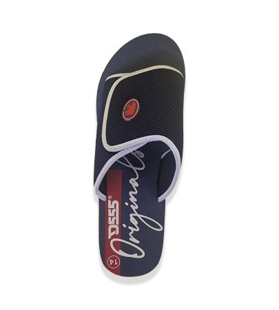 D555 Big Mens Navy Slider With Velcro Fastening (DRAKE 1)