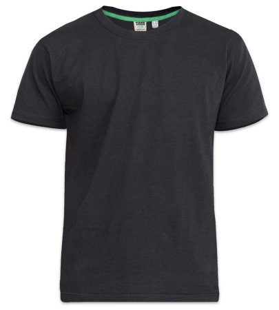 D555 Big & Tall 5 PACK Combed Cotton Crew Neck T-Shirt-BLACK