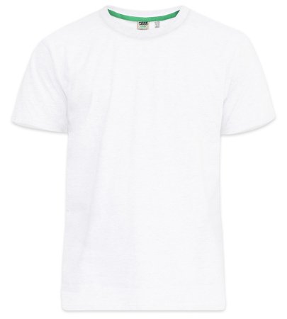 D555 Big & Tall 5 PACK Combed Cotton Crew Neck T-Shirt-WHITE