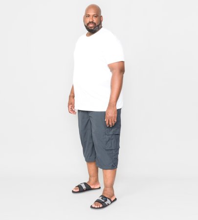D555 Big & Tall 5 PACK Combed Cotton Crew Neck T-Shirt-WHITE