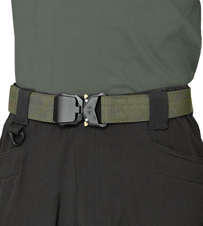 D555 Big Mens Tactical Stretch Webbing Belt With Heavy Duty Quick Release Buckle (DALE 2)