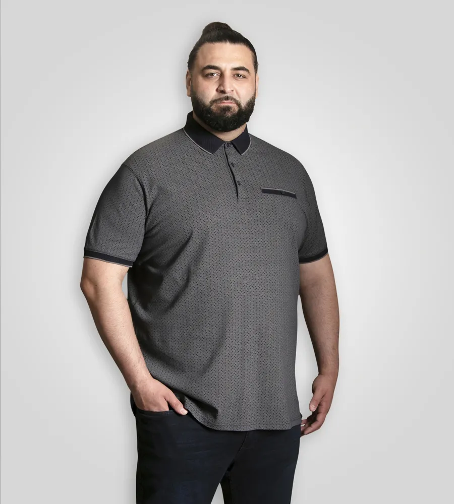 Duke D555 Gaston - Maglietta da uomo, collo rotondo, casual, a