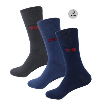 D555 Big Mens Extra Wide Comfort Fit Socks 3 Pair Pack (HAROLD 2)