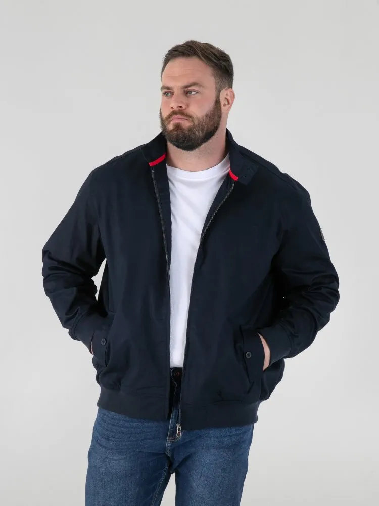Duke Direct - D555 Big Mens Navy Harrington Jacket With