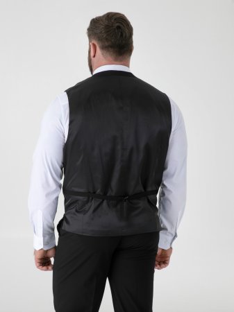 D555 Big Mens Black Suit – 3 Piece Suit (TED)