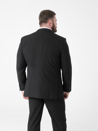 D555 Big Mens Black Suit – 3 Piece Suit (TED)